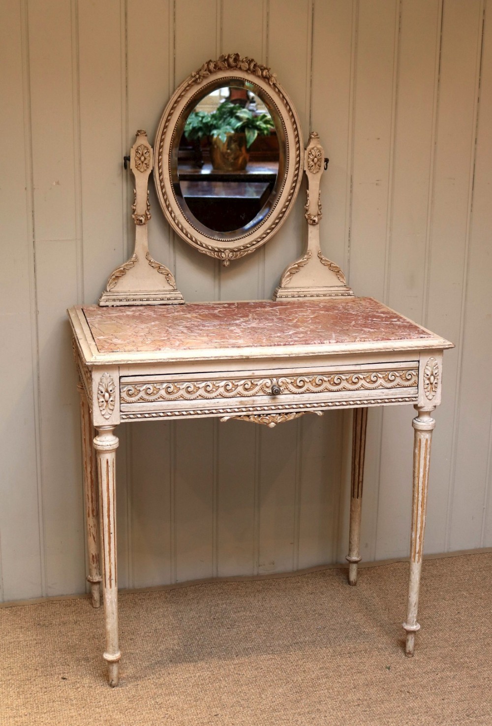 French Original Painted Dressing Table 
