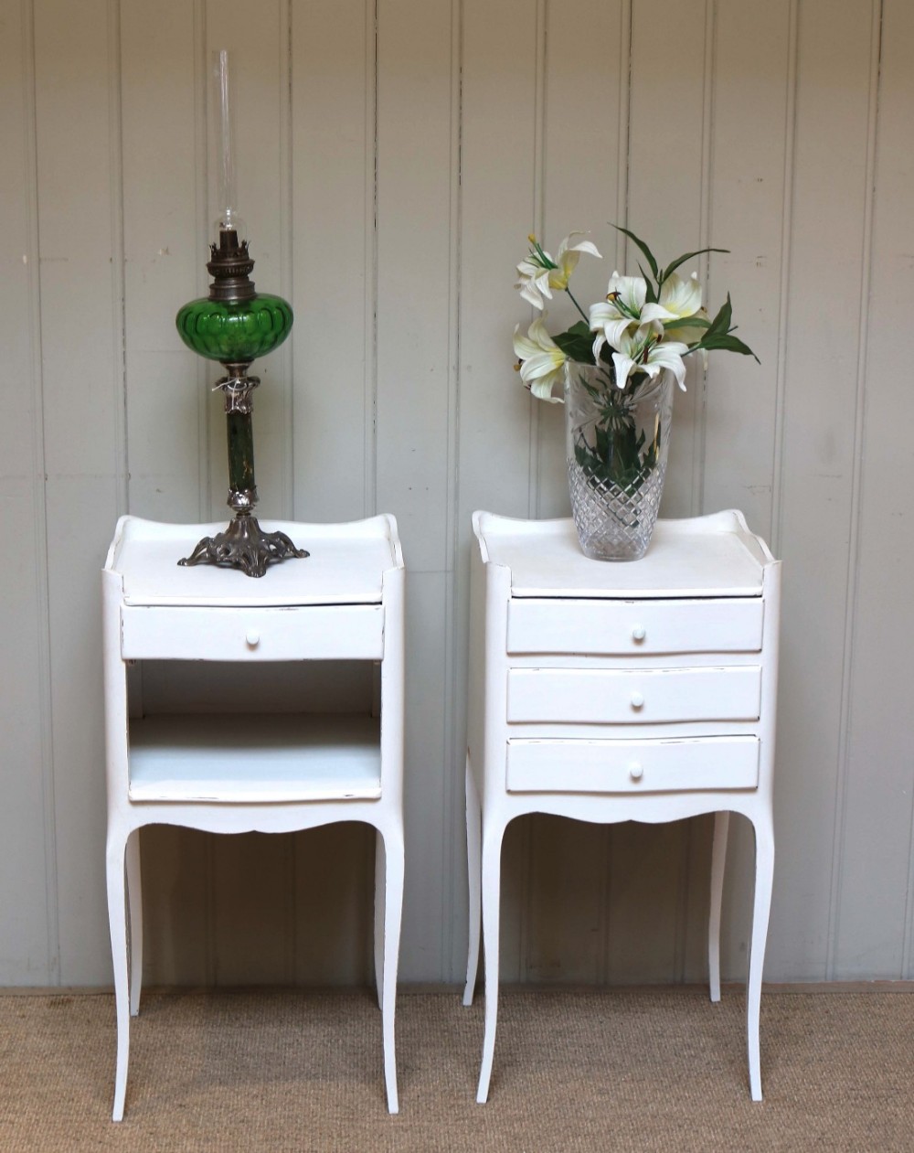 Pair Of French Painted Bedside Cabinets 