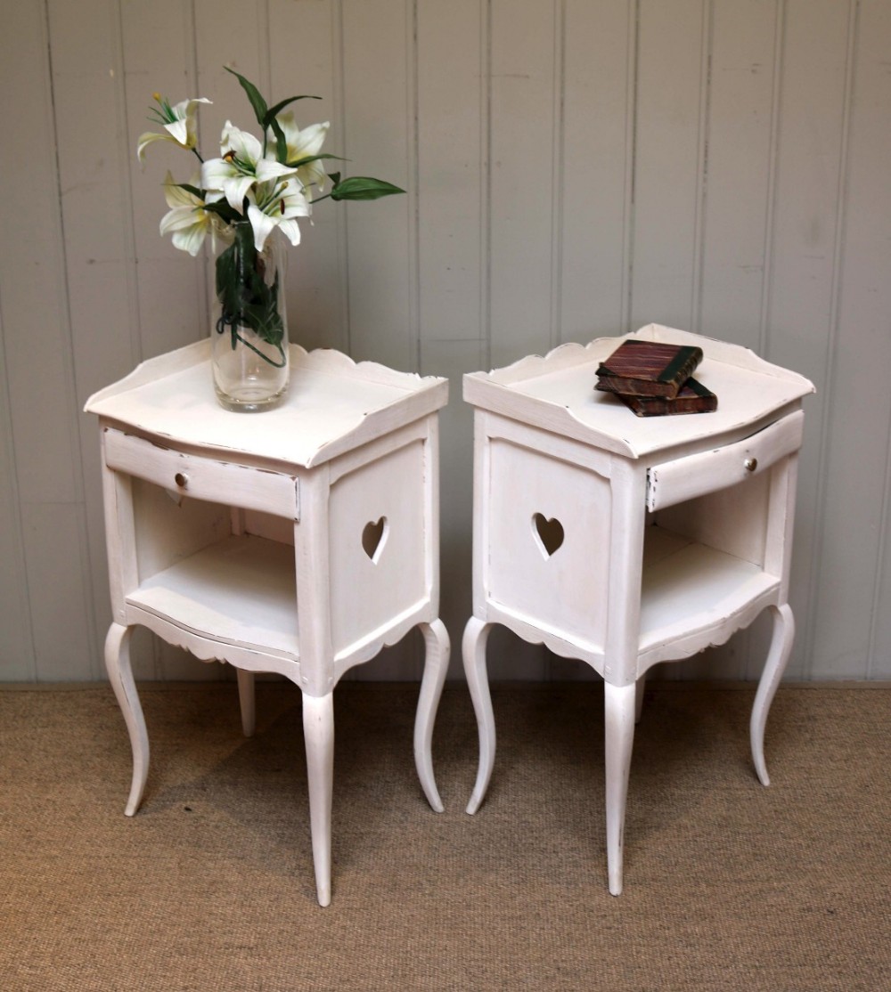 Pair Of French Painted Bedside Cabinets