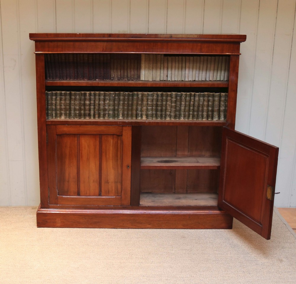 Late Victorian Mahogany Open Bookcase View V