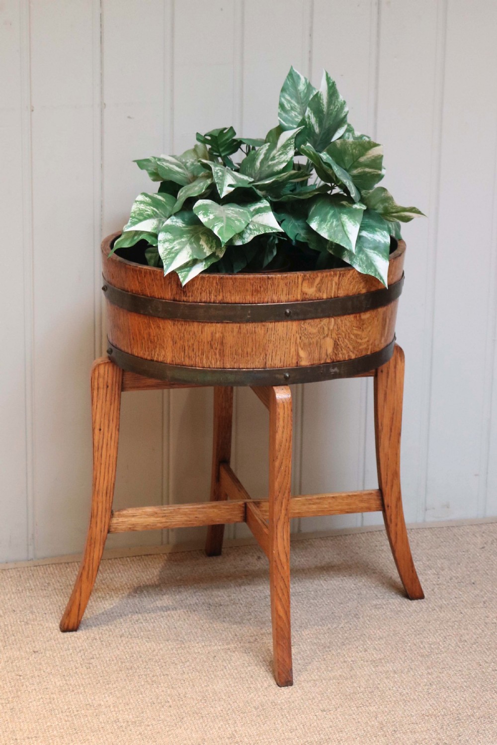 Oak Planter On Stand 