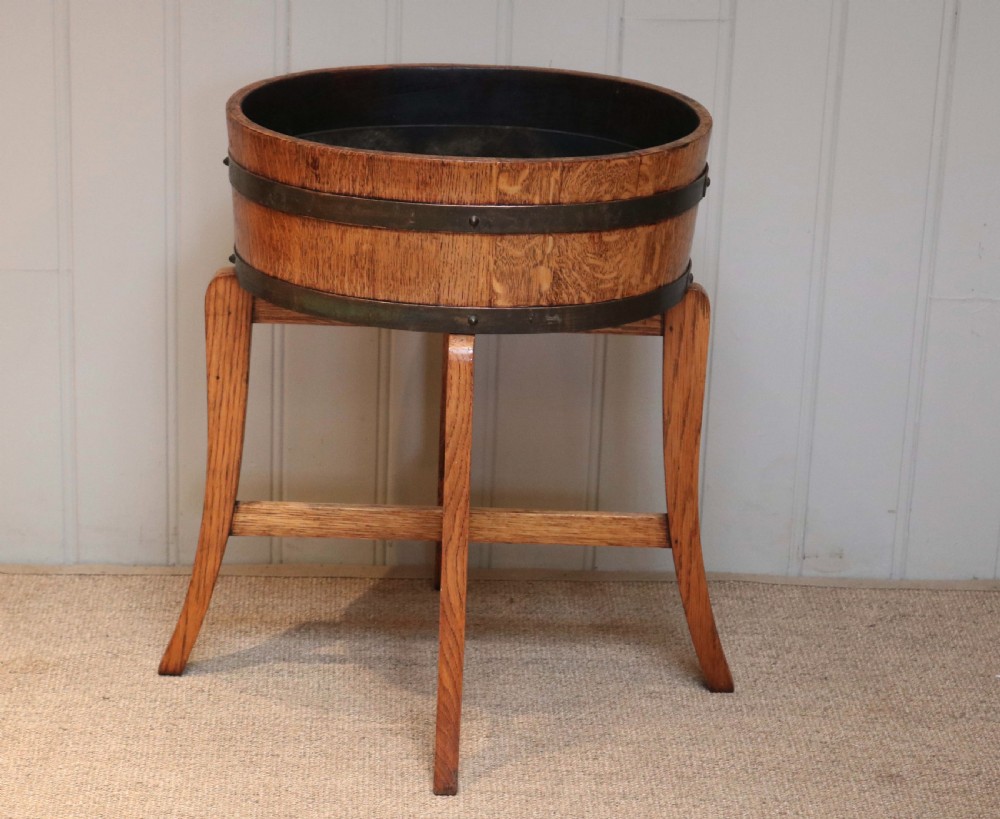 Oak Planter On Stand  View III