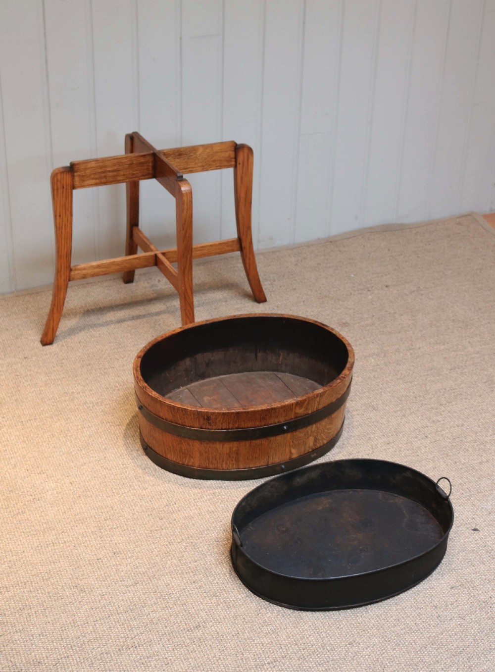 Oak Planter On Stand  View IV
