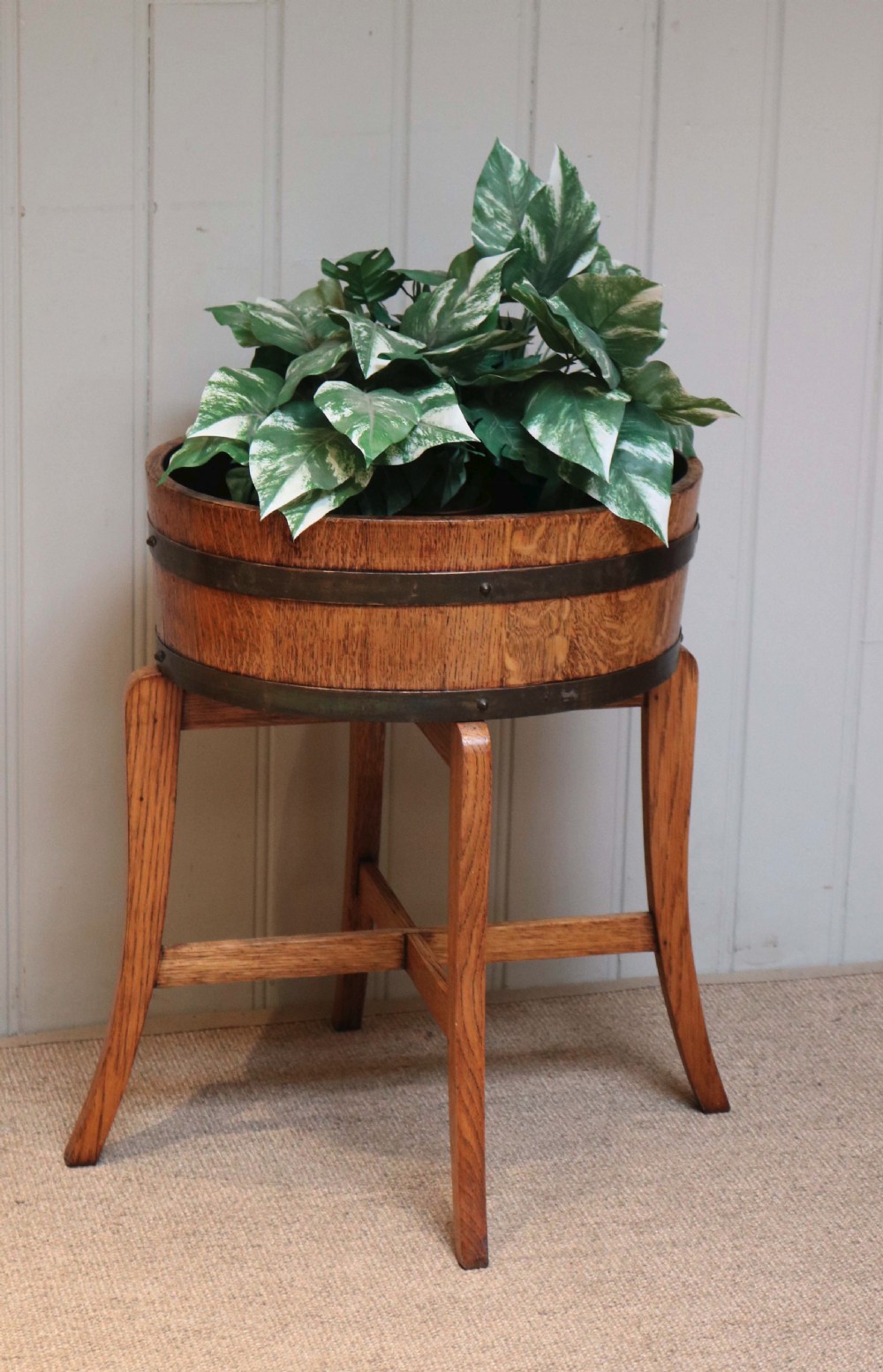 Oak Planter On Stand  View VI
