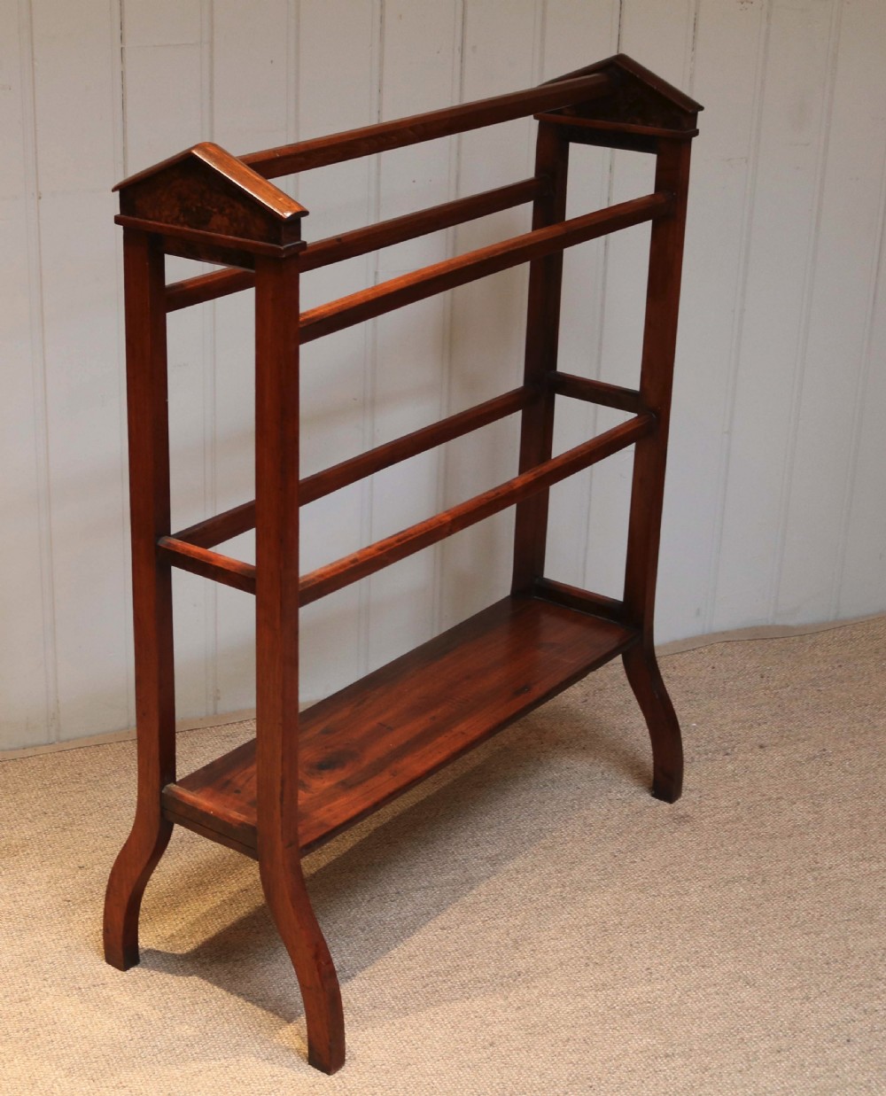Late Victorian Walnut Towel Rail  View X