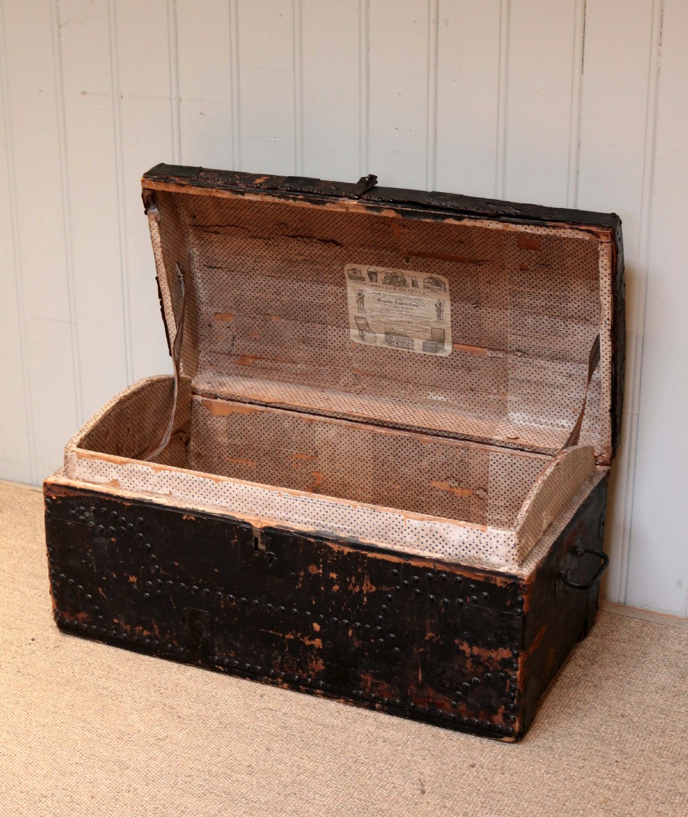 Early 19th Century Leather Trunk  View III