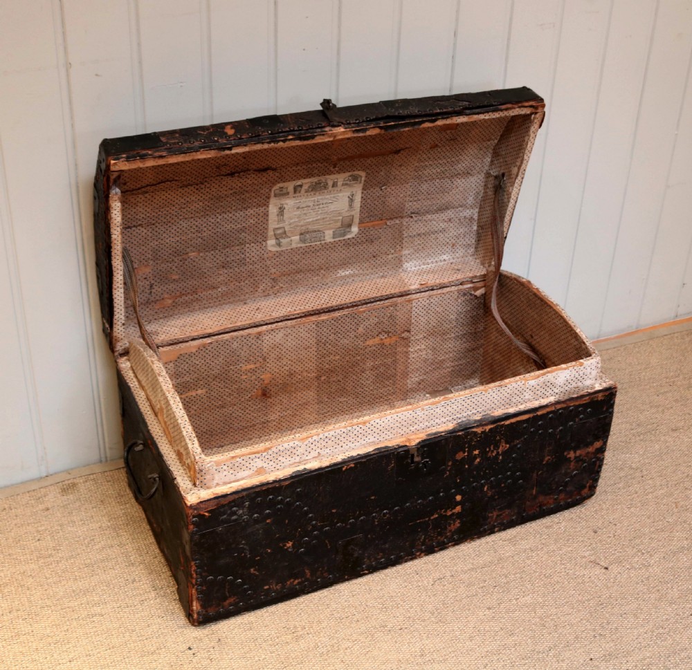 Early 19th Century Leather Trunk  View IV