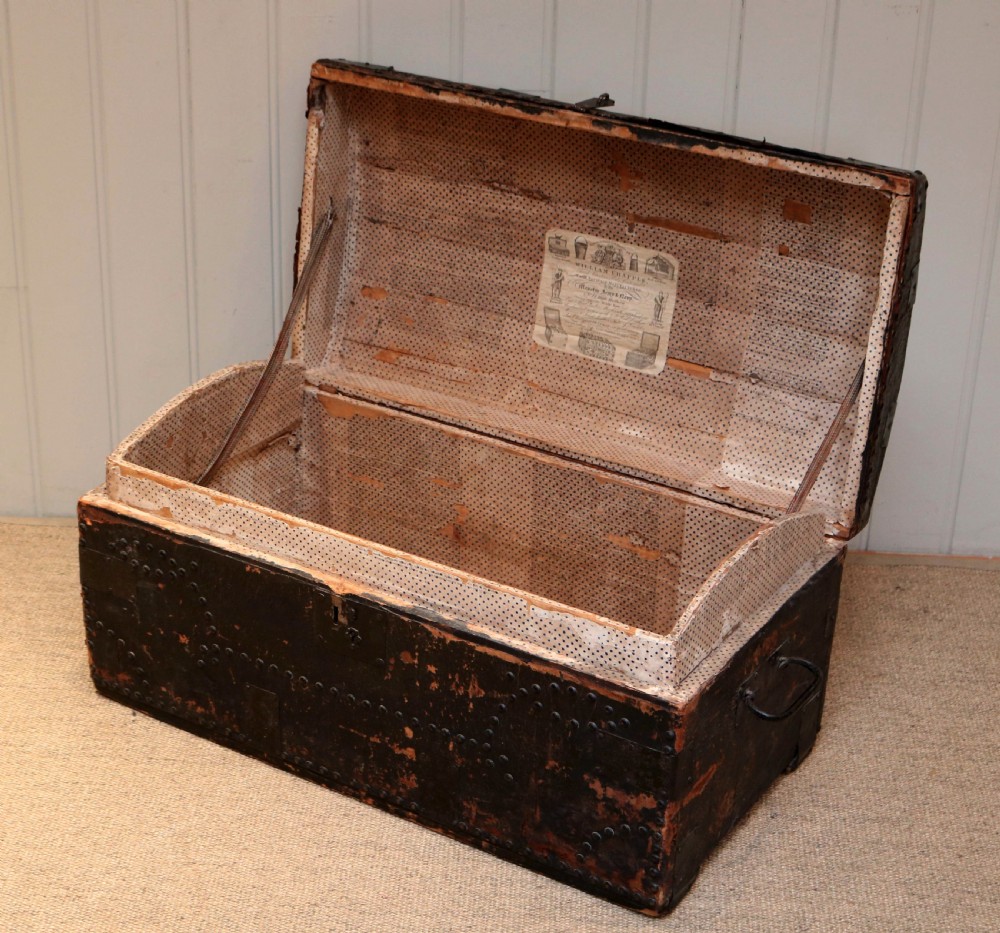 Early 19th Century Leather Trunk  View VII