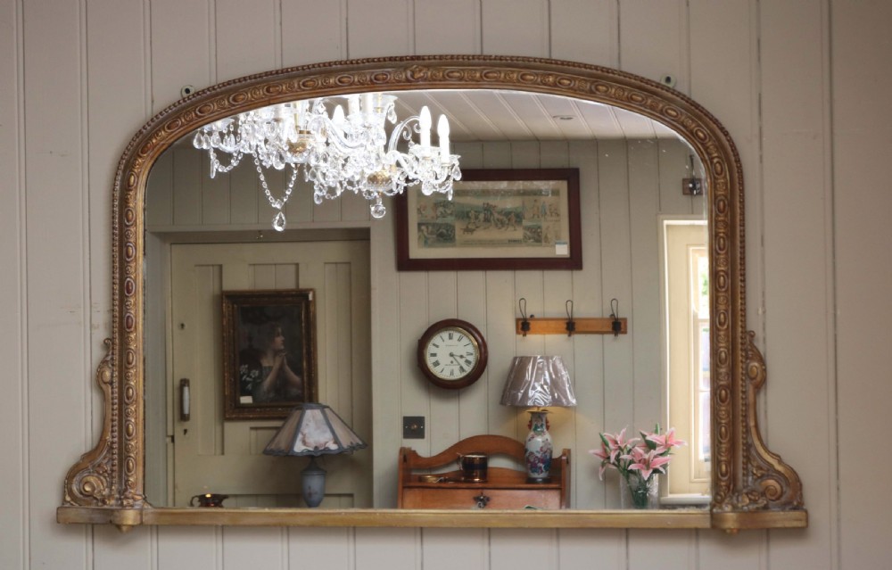 Arch Top Gilt Overmantel Mirror View II