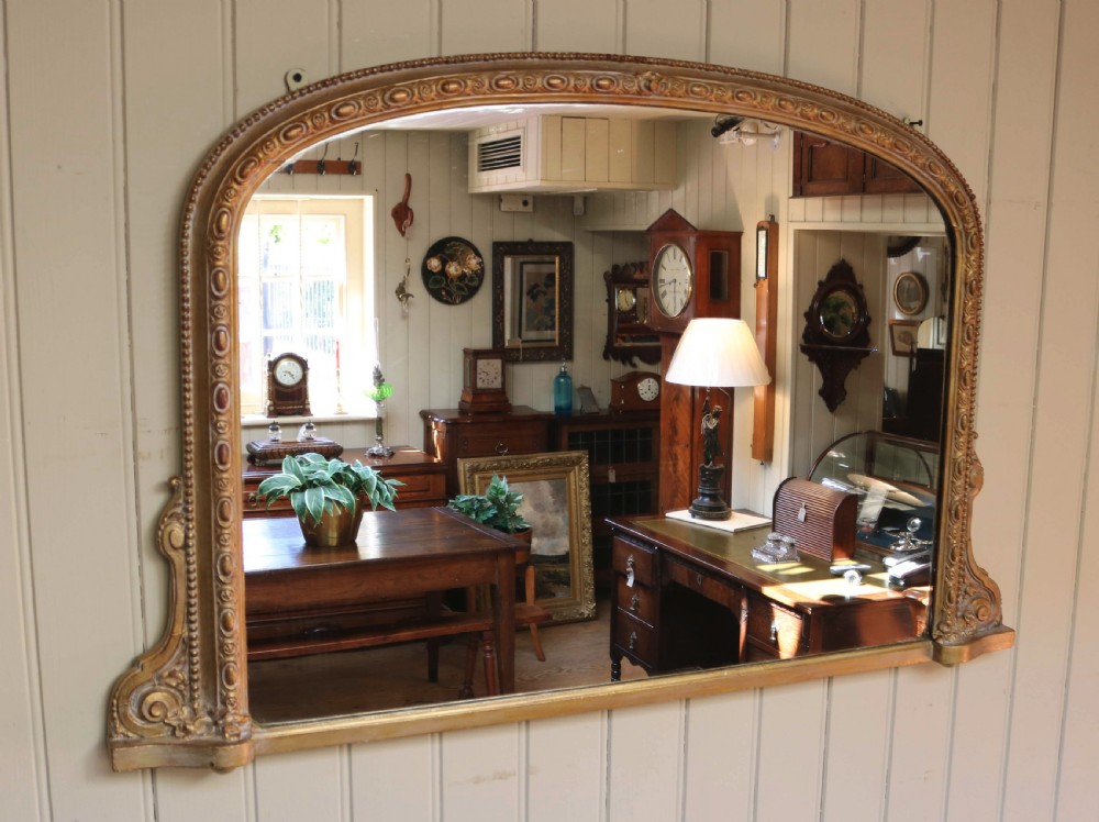 Arch Top Gilt Overmantel Mirror View V