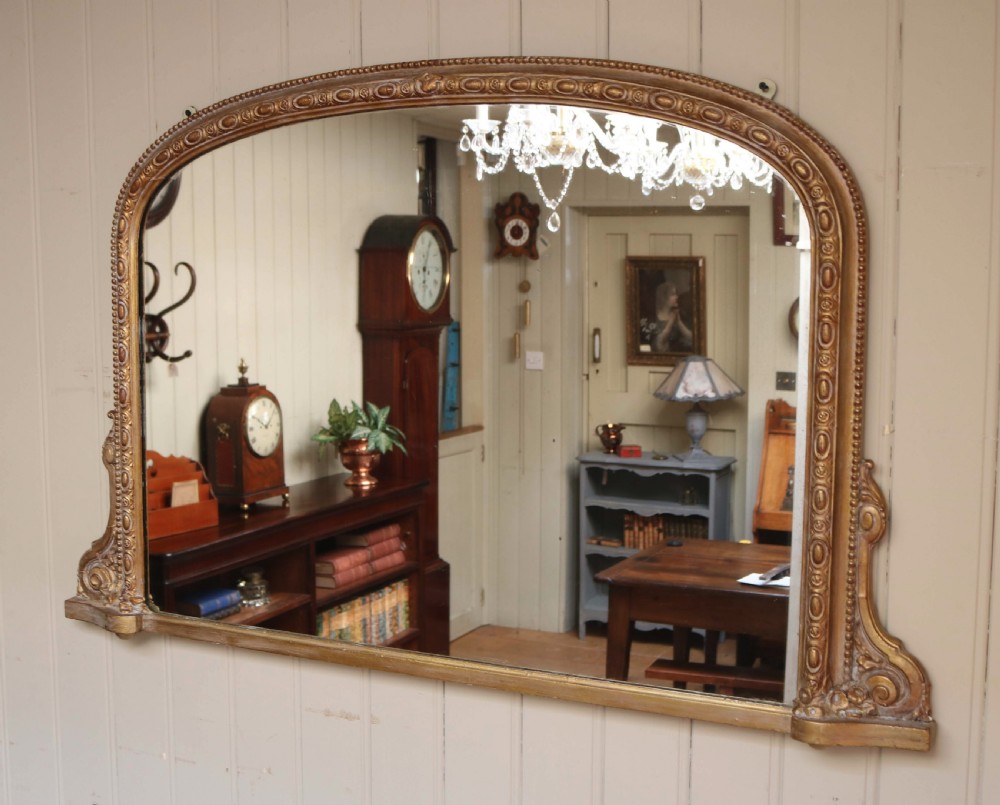 Arch Top Gilt Overmantel Mirror View VIII