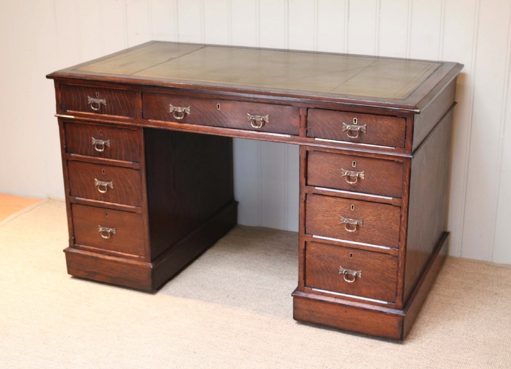 Oak Pedestal Desk  View III