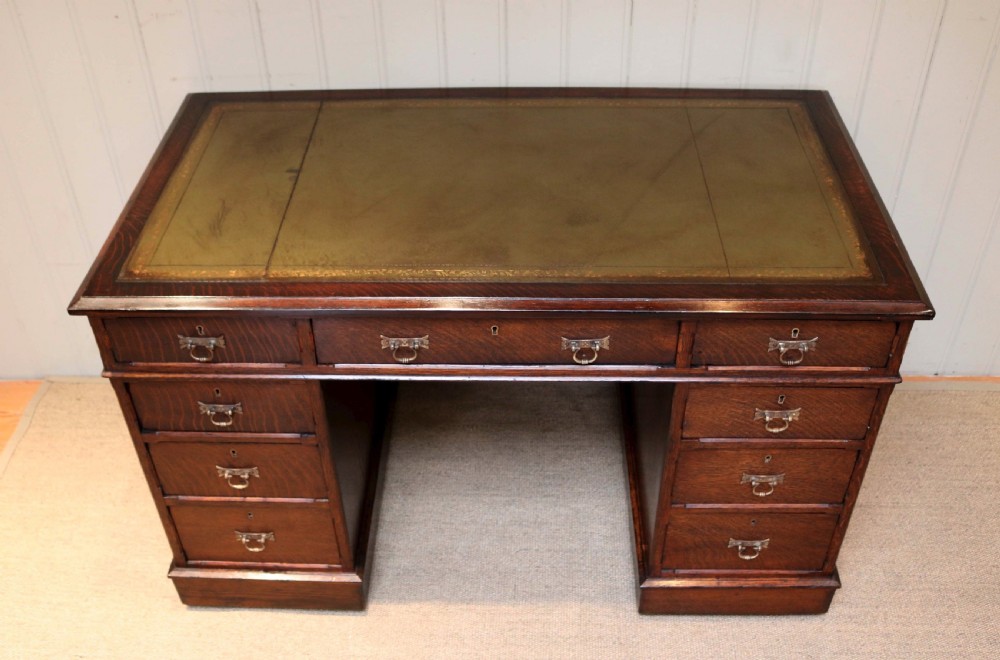 Oak Pedestal Desk  View VIII