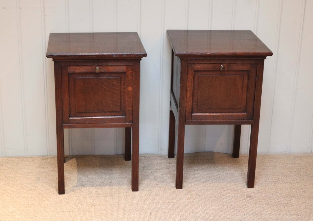 Pair Of French Oak Pot Cupboards