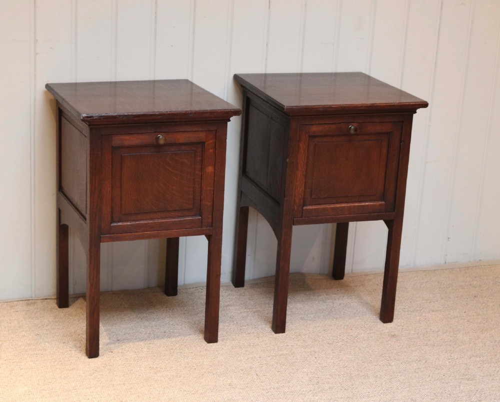 Pair Of French Oak Pot Cupboards View II