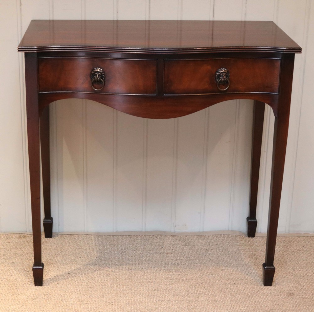Mahogany Serpentine Front Side Table View II