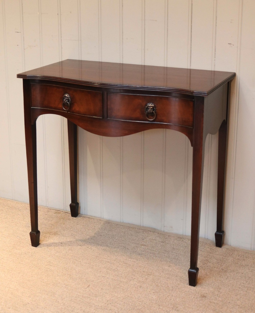 Mahogany Serpentine Front Side Table View IV
