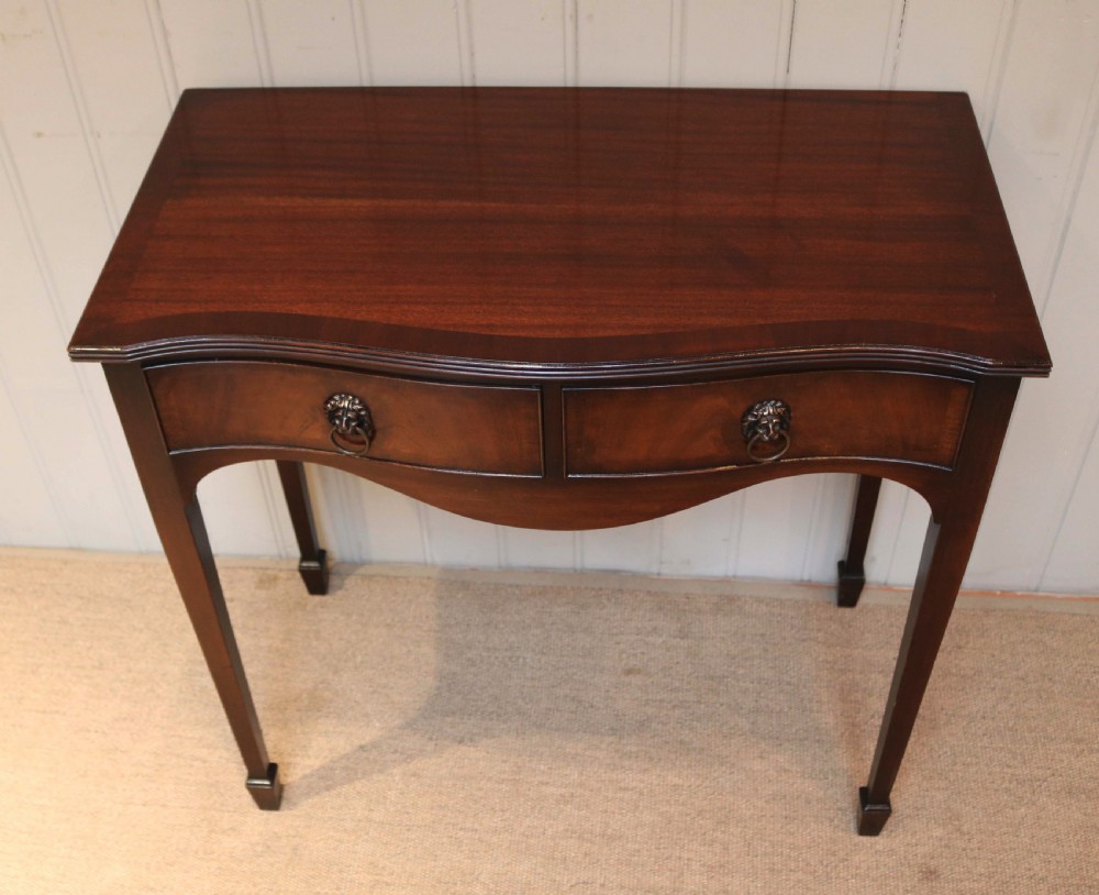 Mahogany Serpentine Front Side Table View V