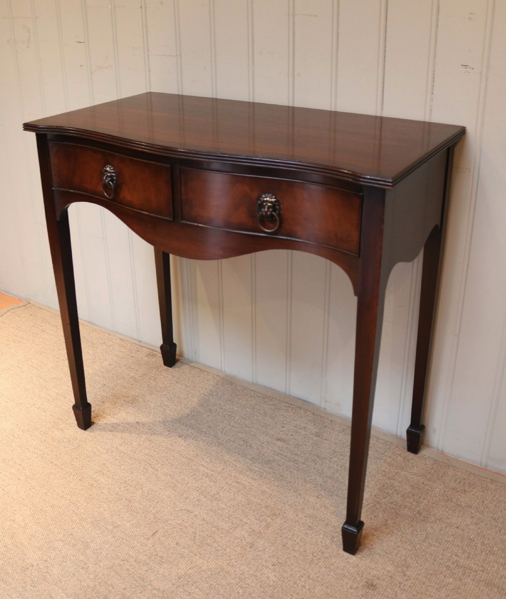 Mahogany Serpentine Front Side Table View VI