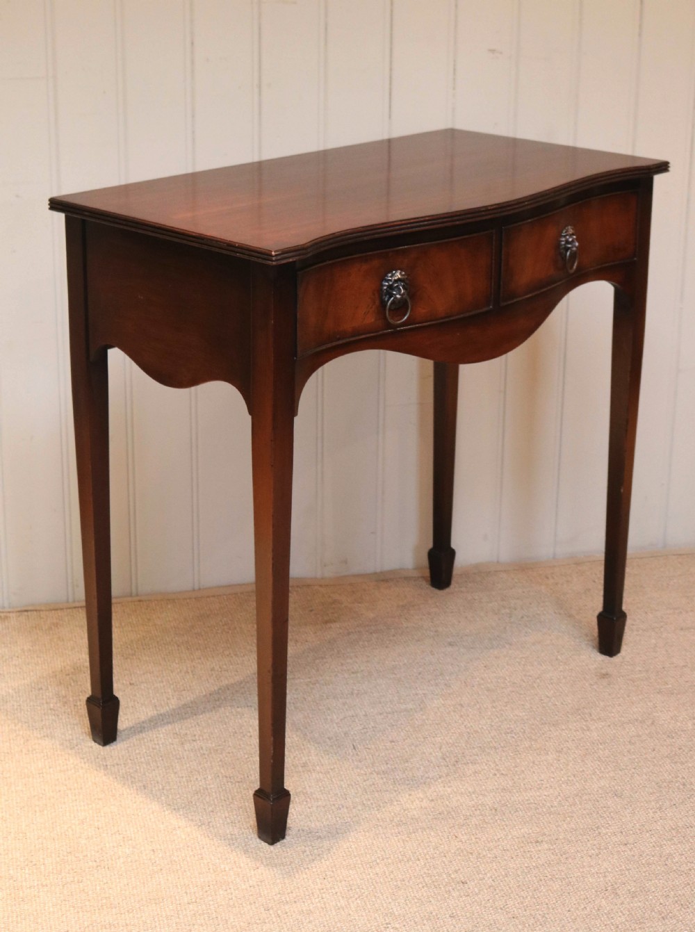 Mahogany Serpentine Front Side Table View VII