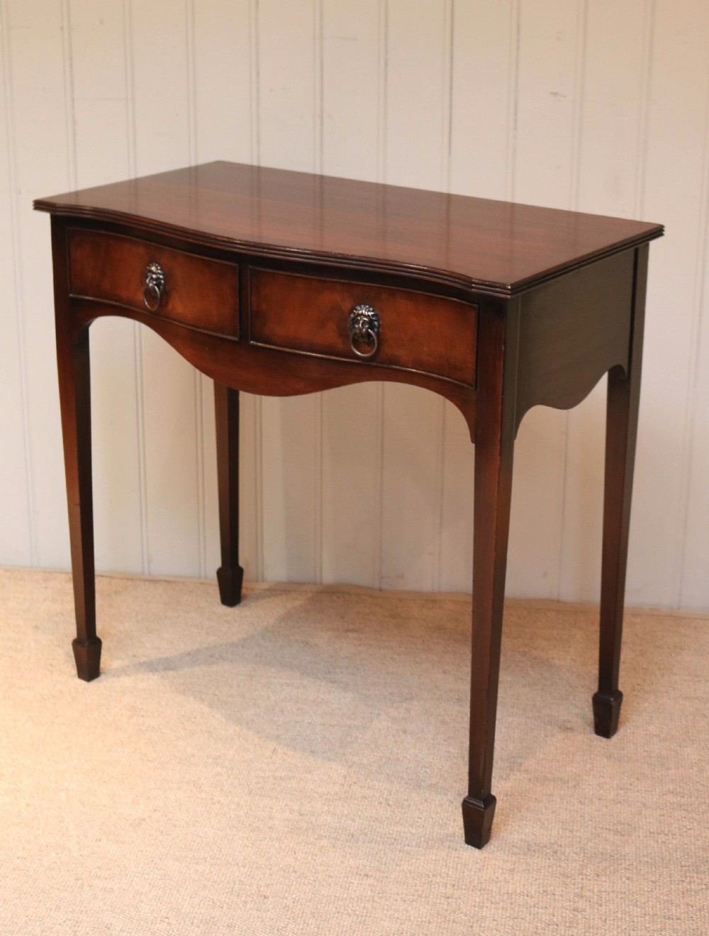 Mahogany Serpentine Front Side Table View VIII