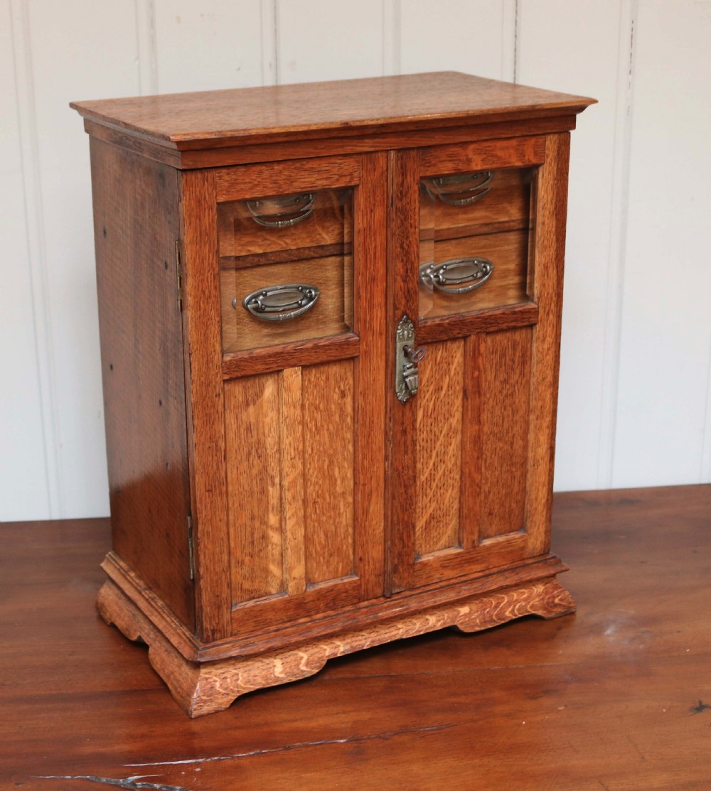 Arts And Crafts Oak Smokers Cabinet View VI