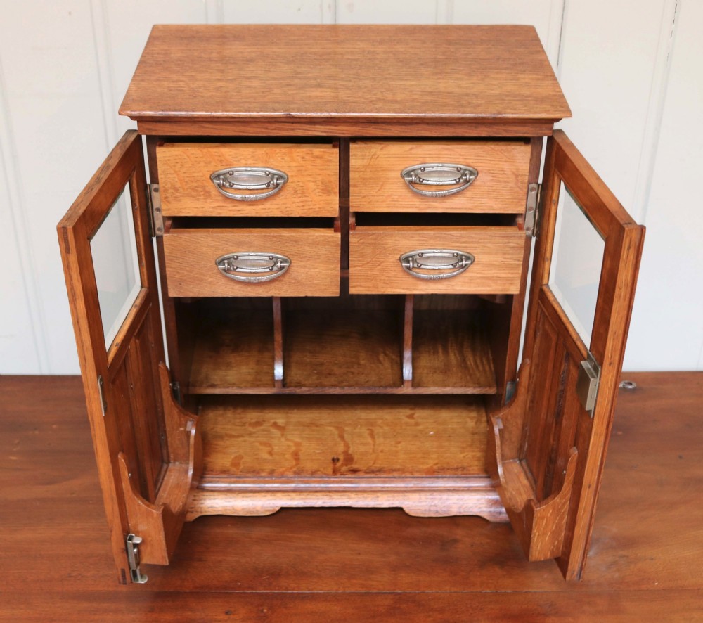 Arts And Crafts Oak Smokers Cabinet View VII