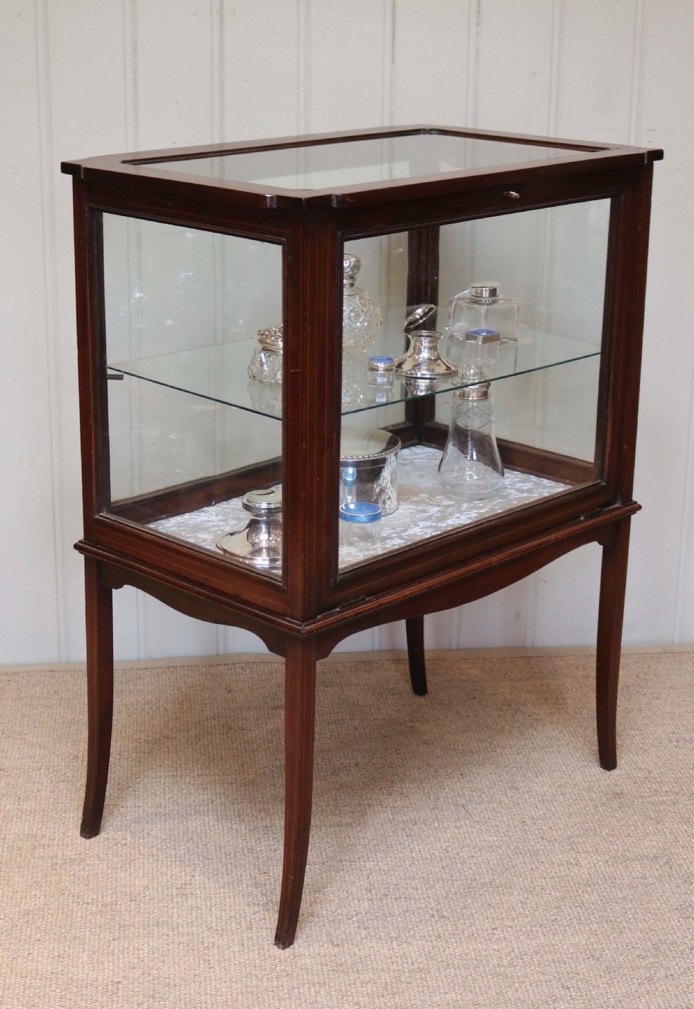 Edwardian Mahogany Bijouterie Display Cabinet View VI