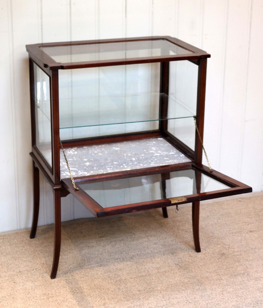 Edwardian Mahogany Bijouterie Display Cabinet View VII