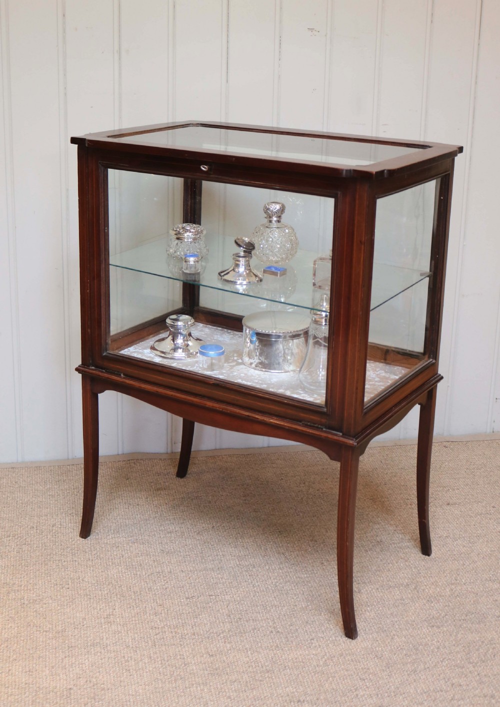 Edwardian Mahogany Bijouterie Display Cabinet View VIII