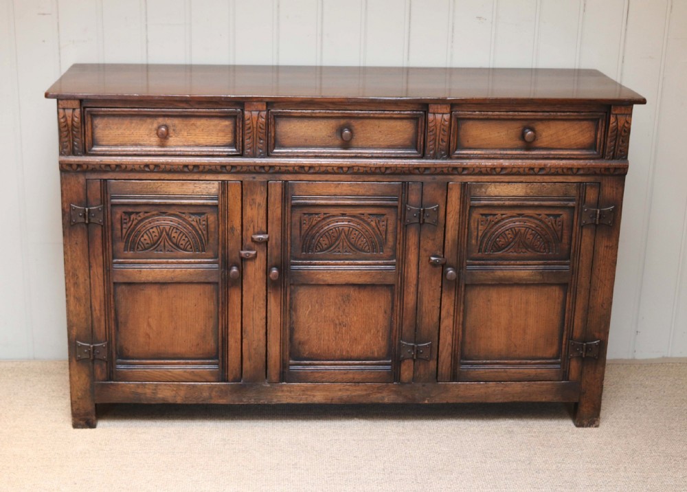 1920s Solid Oak Sideboard 