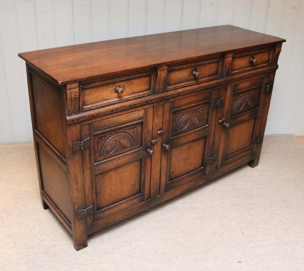 1920s Solid Oak Sideboard  View VI