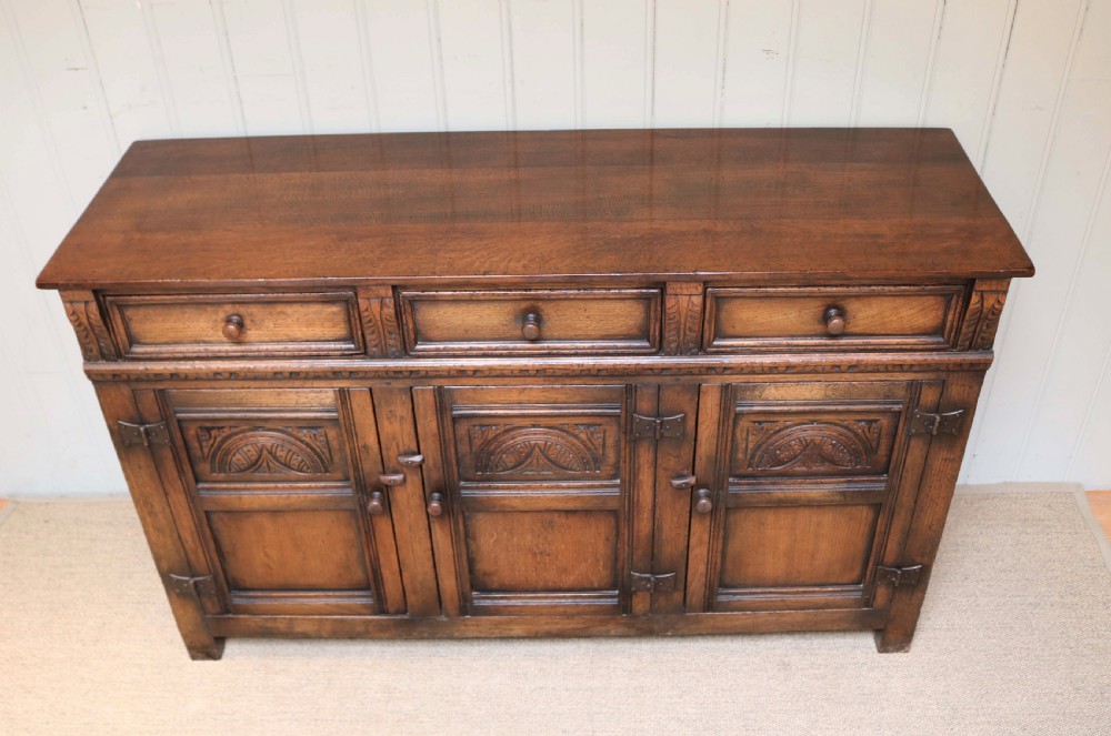 1920s Solid Oak Sideboard  View VII