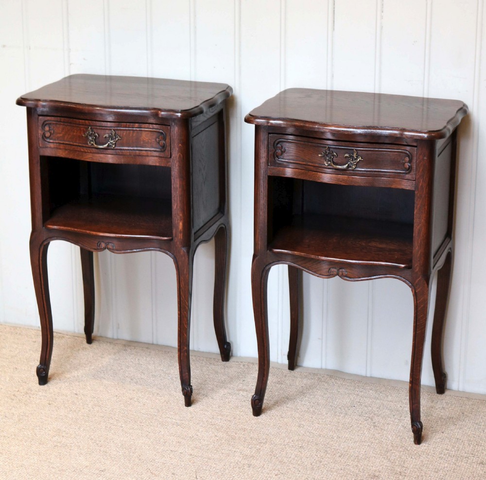 Pair Of French Oak Bedside Cabinets  View III