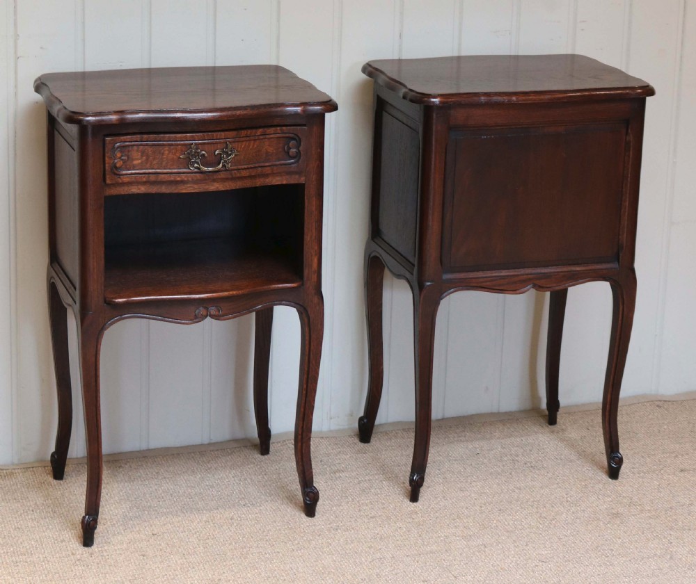 Pair Of French Oak Bedside Cabinets  View IV