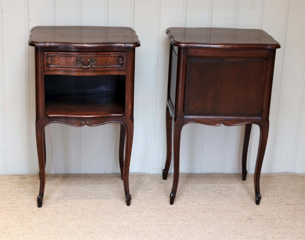 Pair Of French Oak Bedside Cabinets  View V