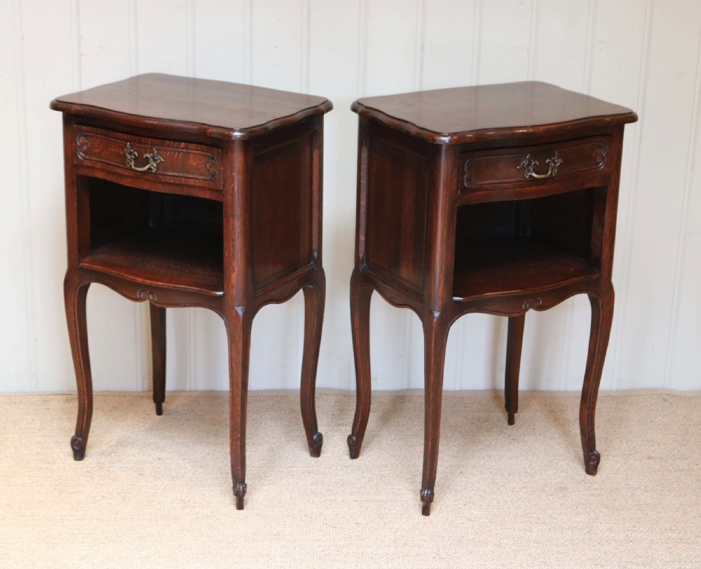Pair Of French Oak Bedside Cabinets  View VI