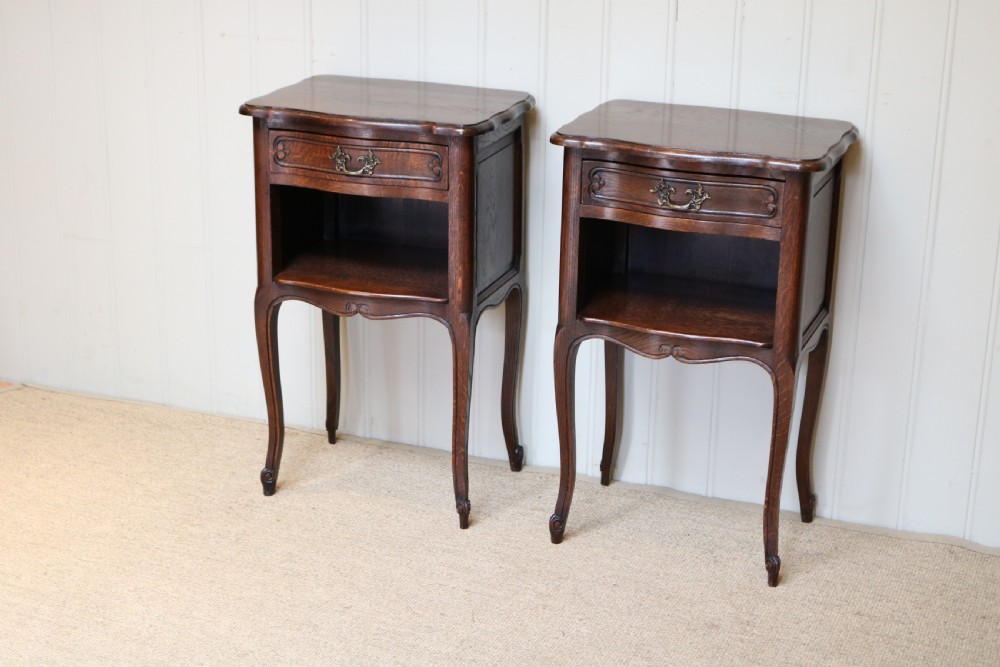 Pair Of French Oak Bedside Cabinets  View VII