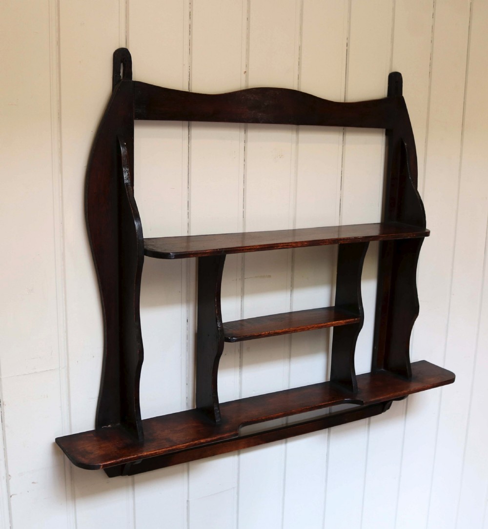 Rustic Mahogany Wall Shelf View IV