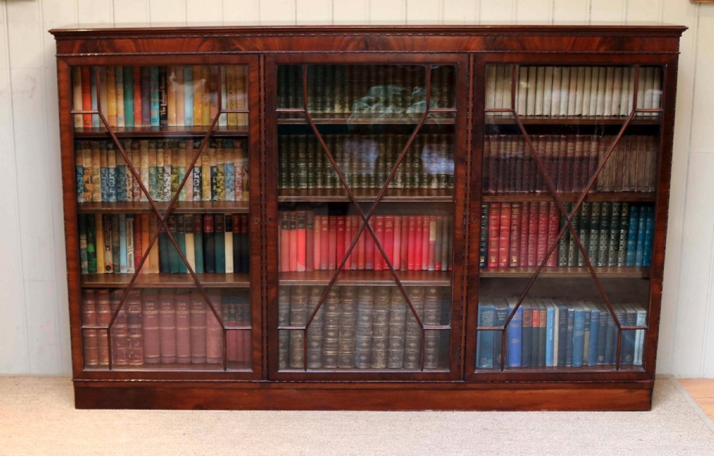 Substantial Mahogany Glazed Bookcase  View III