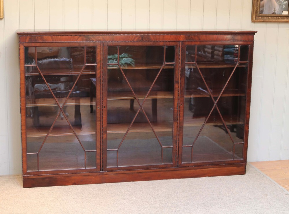 Substantial Mahogany Glazed Bookcase  View IV