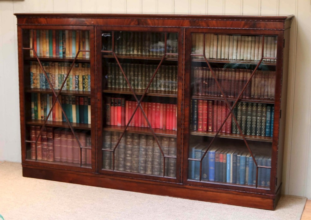 Substantial Mahogany Glazed Bookcase  View V