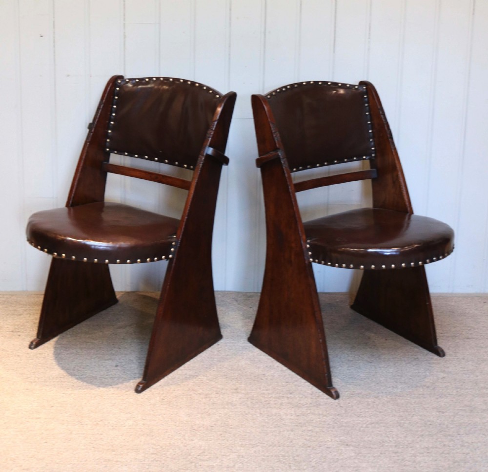 Pair Of Oak Art Deco Chairs  View II