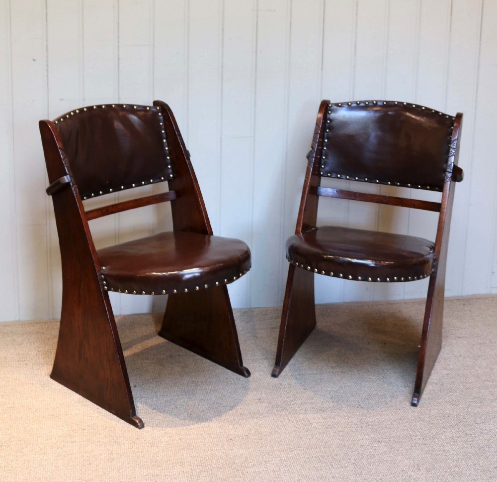 Pair Of Oak Art Deco Chairs  View III