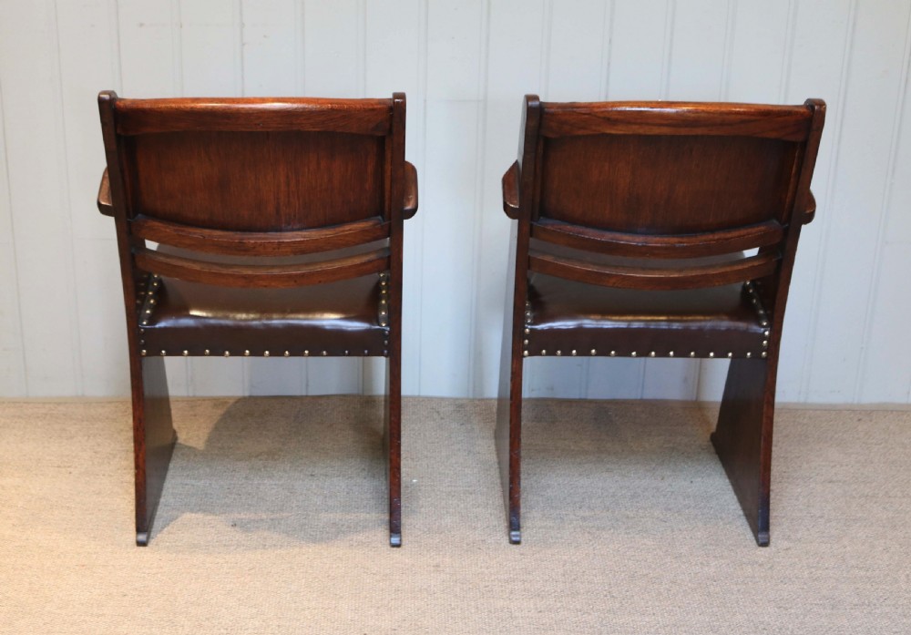 Pair Of Oak Art Deco Chairs  View IV