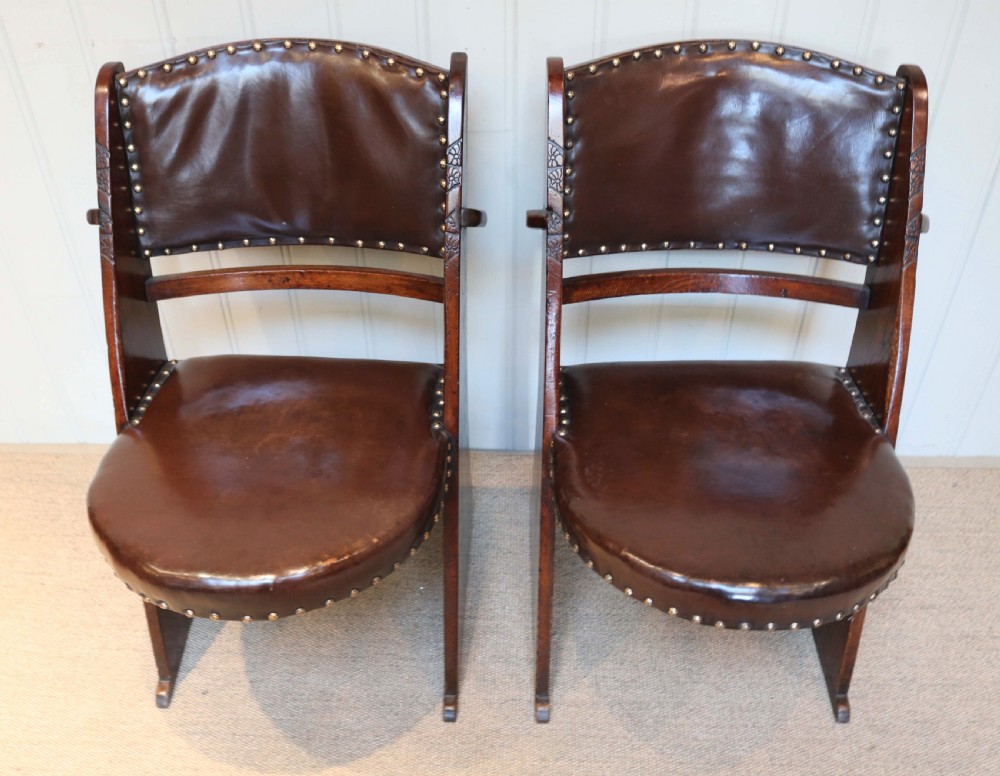 Pair Of Oak Art Deco Chairs  View VII
