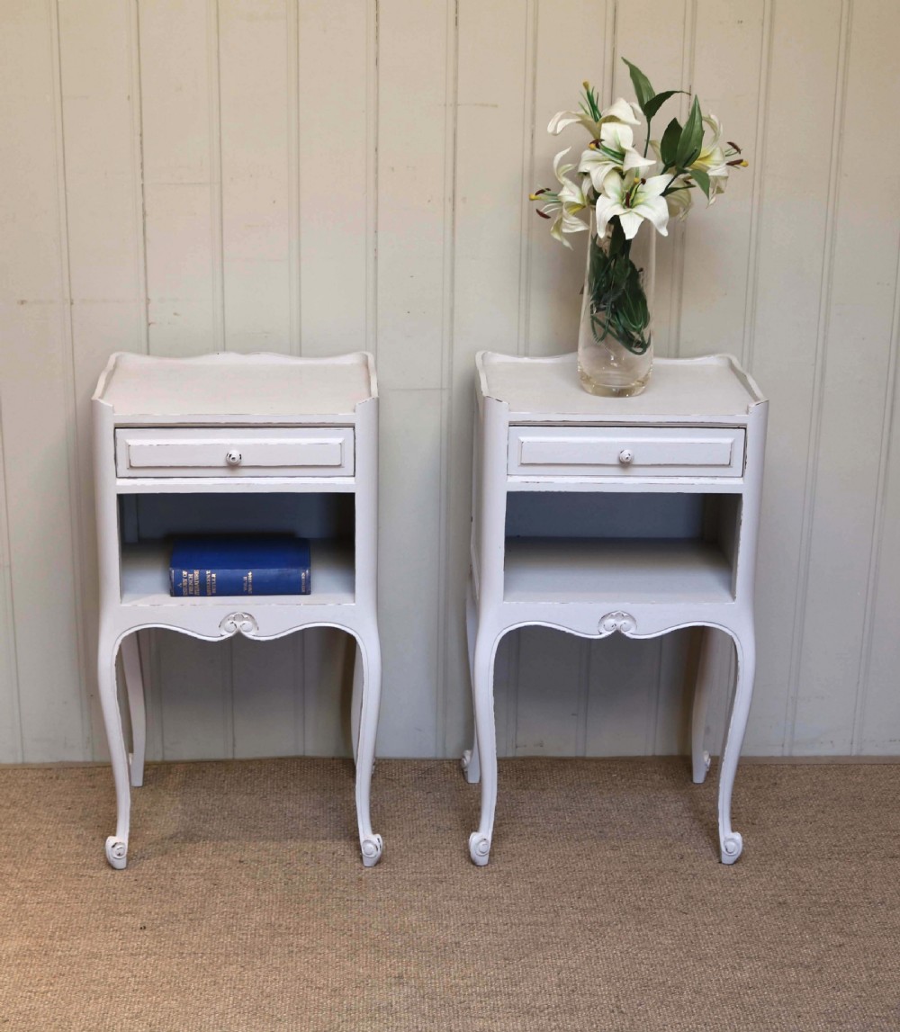 Pair Of French Painted Bedside Cabinets