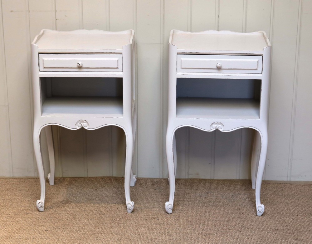 Pair Of French Painted Bedside Cabinets View IV