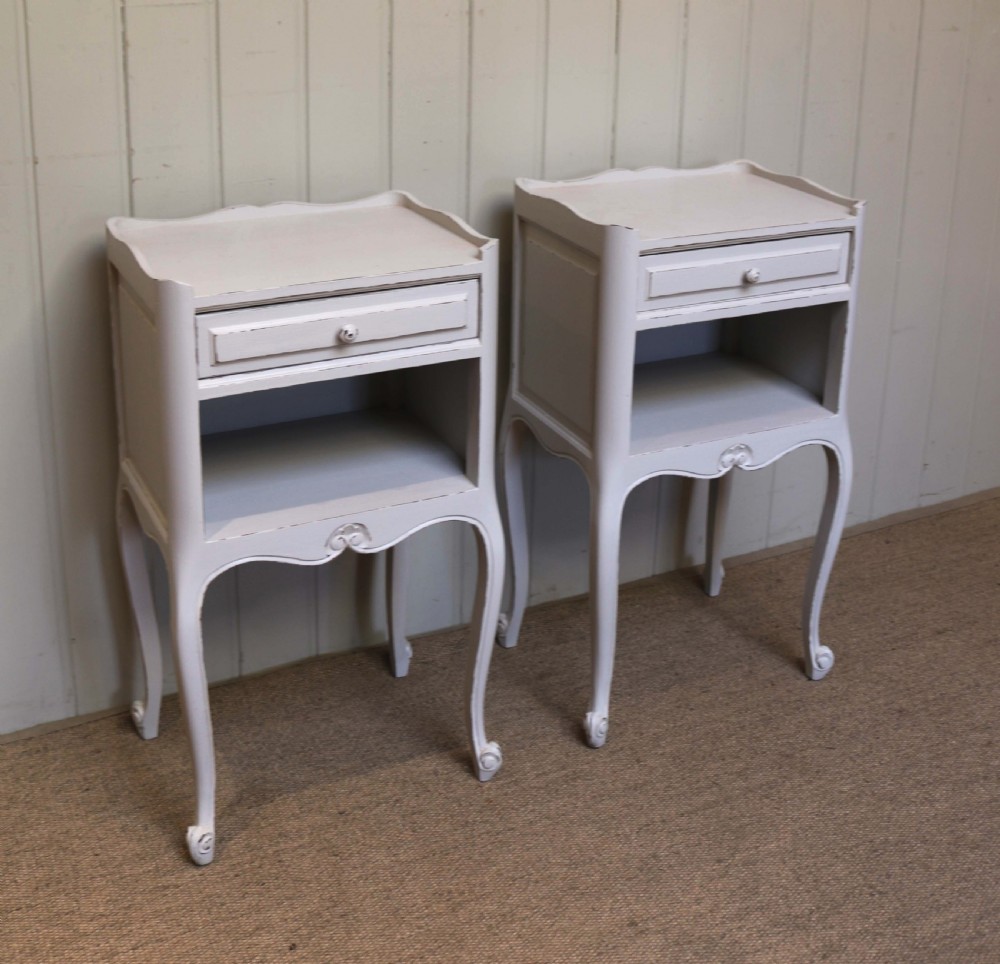 Pair Of French Painted Bedside Cabinets View V