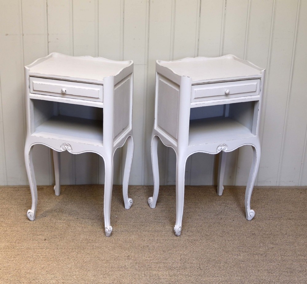 Pair Of French Painted Bedside Cabinets View VI